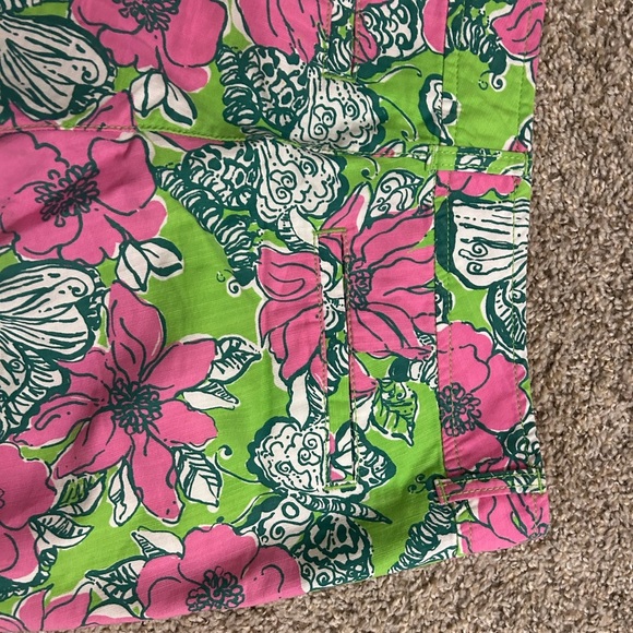 LILLY PULITZER The Callahan Shorts Bloomin' Cacoonin' Print Pink Green Floral 6 - Picture 8 of 9